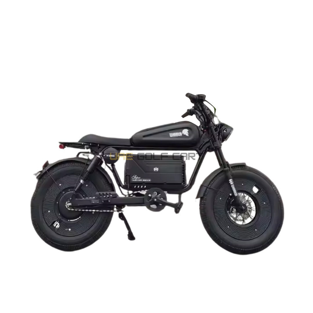 48V 1000W Electric Scooter with Removable 15Ah Battery, Fat 20x4.0 Tires, Seat, 65 km/h Top Speed, 150 kg Load - Electric Motorbikes & Mopeds - Close Up | UAE Golf Cart