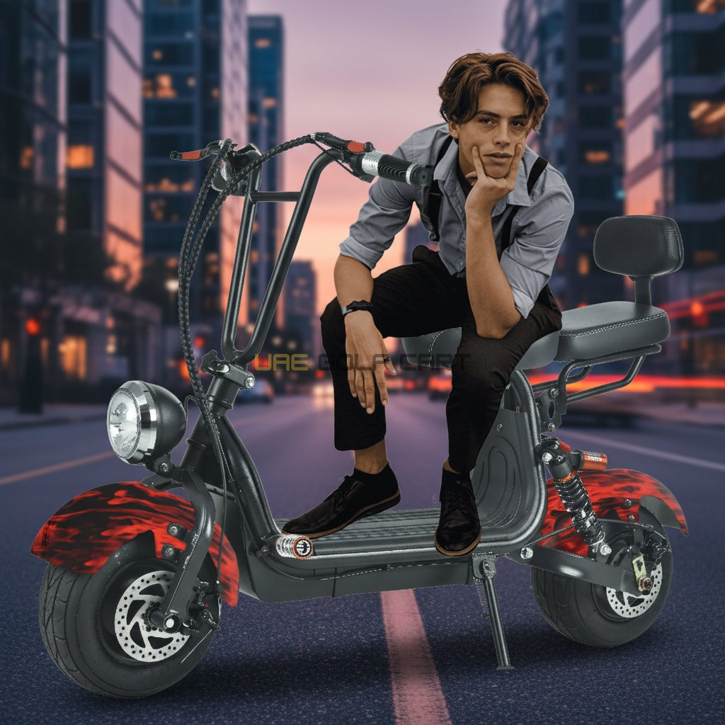 48V 1000W Mini Fat Tyre Electric Scooter with Removable Battery and Dual Seat - Electric Motorbikes & Mopeds - Photo 15 | UAE Golf Cart