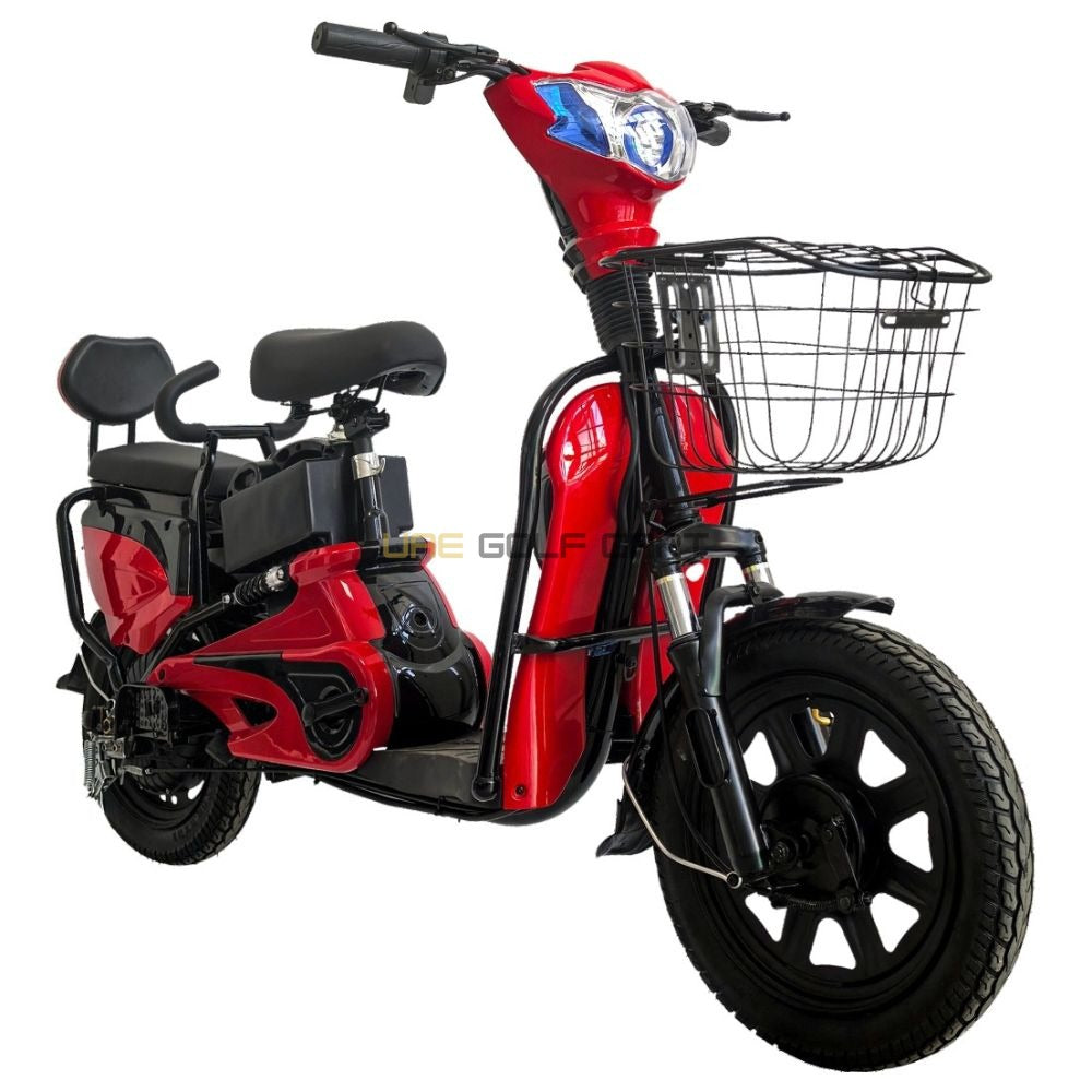 48V 12Ah Lead Acid Electric Scooter with Seat, 400W Motor, 16" Tires, Removable Battery, 32 km/h Top Speed, 40 km Range - Electric Bikes | UAE Golf Cart