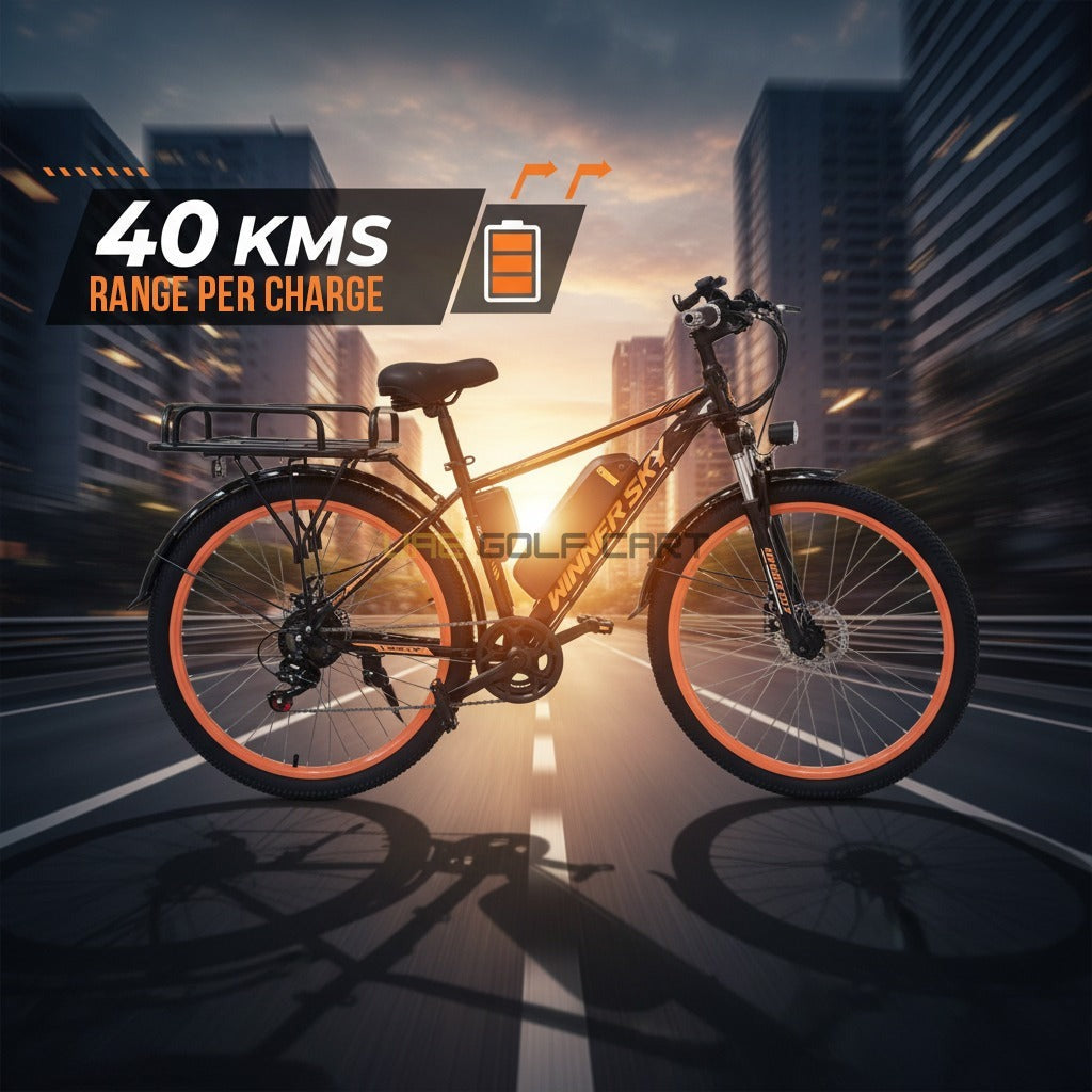 48V 13Ah Electric Bike with Removable Battery, Front LED, Rear Carrier, Advanced Suspension and 27.5" Tires - Electric Bikes - Photo 6 | UAE Golf Cart