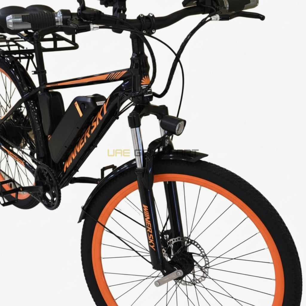 48V 13Ah Electric Bike with Removable Battery, Front LED, Rear Carrier, Advanced Suspension and 27.5" Tires - Electric Bikes - Photo 9 | UAE Golf Cart