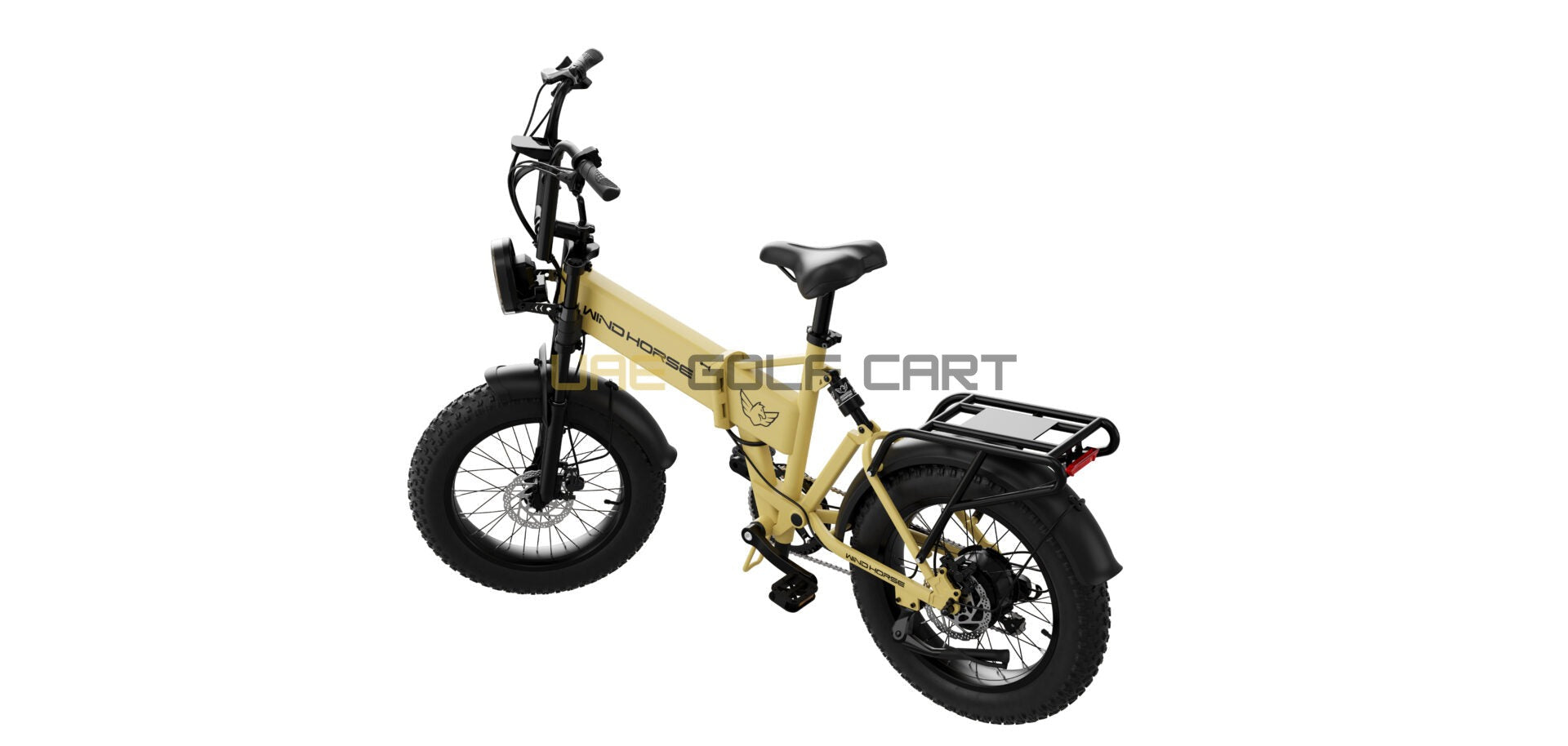 48V 13Ah Folding Electric Bike with 750W Motor, 20" x 4.0" Fat Tires, 7-Speed Shimano, Hydraulic Brakes – Off‑Road Use - Electric Bikes - Close Up | UAE Golf Cart