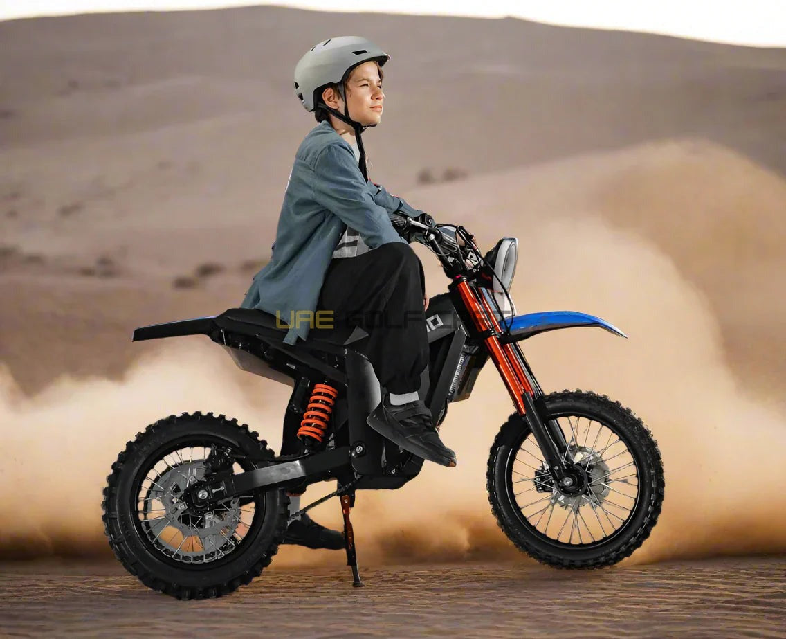 48V 1500W Electric Dirt Bike with 21Ah Battery, Hydraulic Suspension, 14" Front Tire, 12" Rear Tire, 45‑55 km/h Top Speed - Electric Dirt Bikes - Photo 5 | UAE Golf Cart