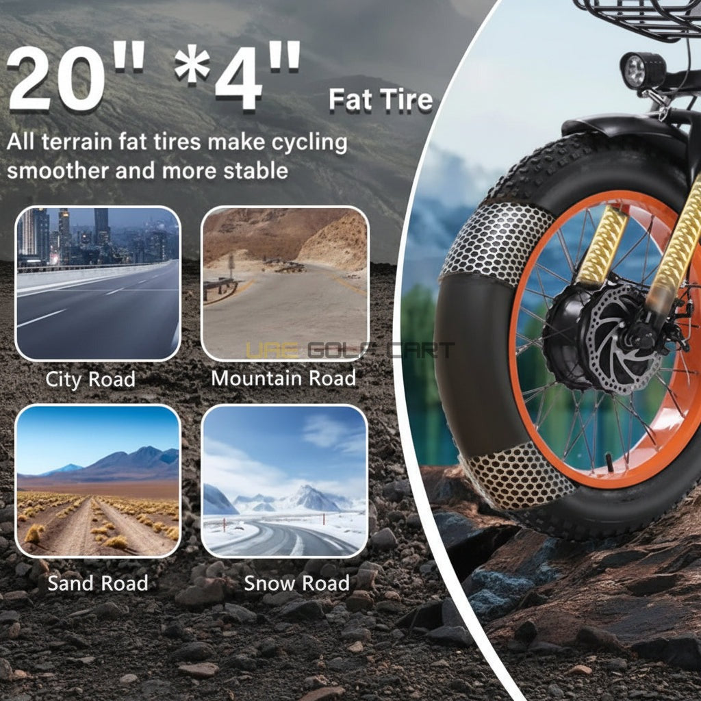 48V 15Ah 750W Electric Tricycle with Fat Tires, 35 km/h Top Speed, 20 inch Wheels - Electric Bikes - Photo 4 | UAE Golf Cart