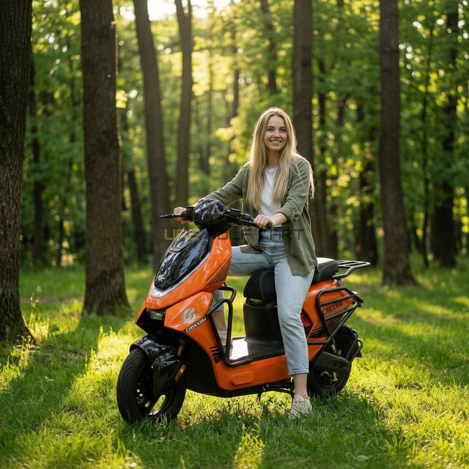 Buy 48V 2000W Electric Scooter with Dual Seat and 60 km/h Top Speed - Electric Motorbikes & Mopeds at UAE Golf Cart