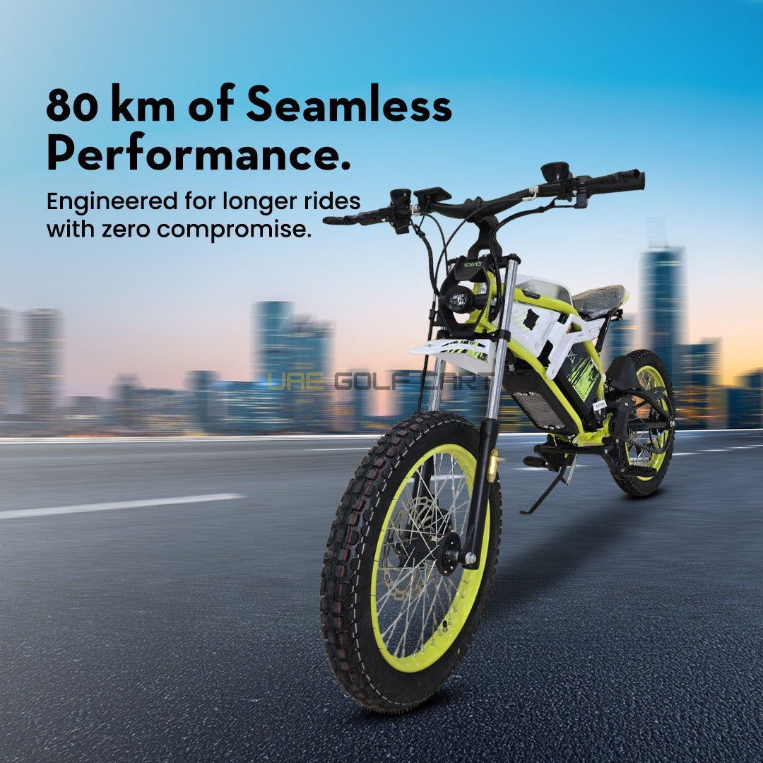 48V 28Ah Electric Dirt Bike with 4000W Motor, 30 km/h Speed, 80 km Range, 7-Speed, Fat Tires – Off‑Road for Teens and Adults - Electric Dirt Bikes - Photo 16 | UAE Golf Cart