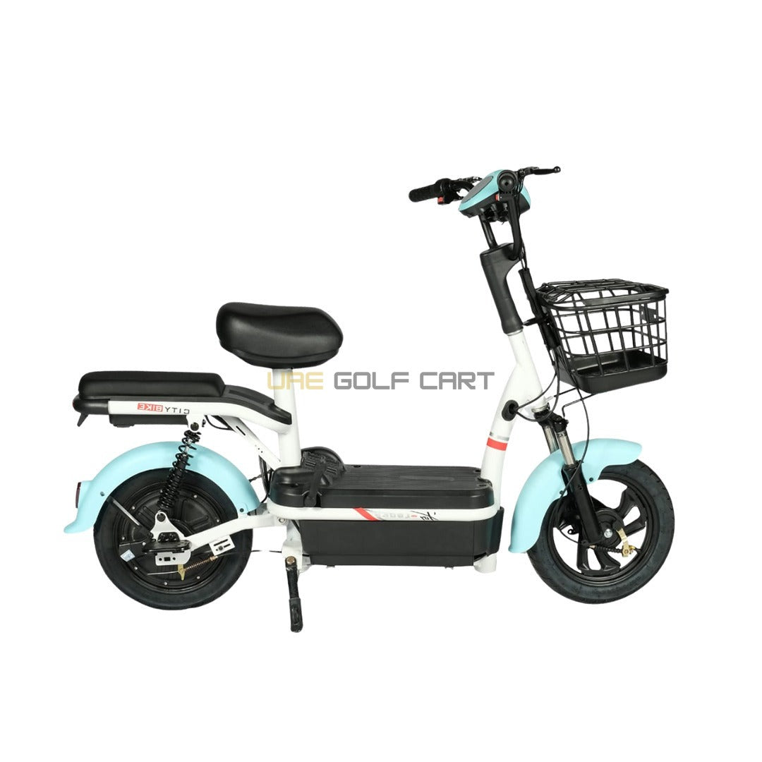 48V 350W 2-Seater Foldable Electric Scooter with Pedal and Removable Battery - Electric Grocery Bike - Photo 17 | UAE Golf Cart