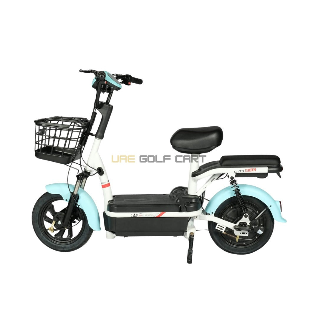 48V 350W 2-Seater Foldable Electric Scooter with Pedal and Removable Battery - Electric Grocery Bike - Photo 18 | UAE Golf Cart