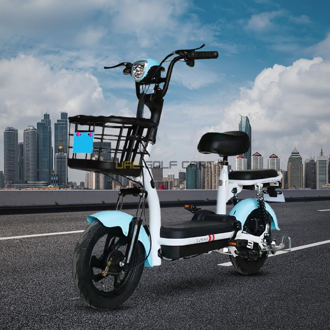 48V 350W 2-Seater Foldable Electric Scooter with Pedal and Removable Battery - Electric Grocery Bike - Photo 20 | UAE Golf Cart