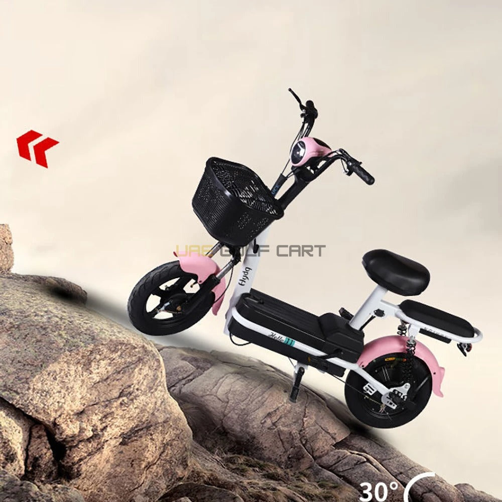48V 350W 2-Seater Foldable Electric Scooter with Pedal and Removable Battery - Electric Grocery Bike - Photo 25 | UAE Golf Cart