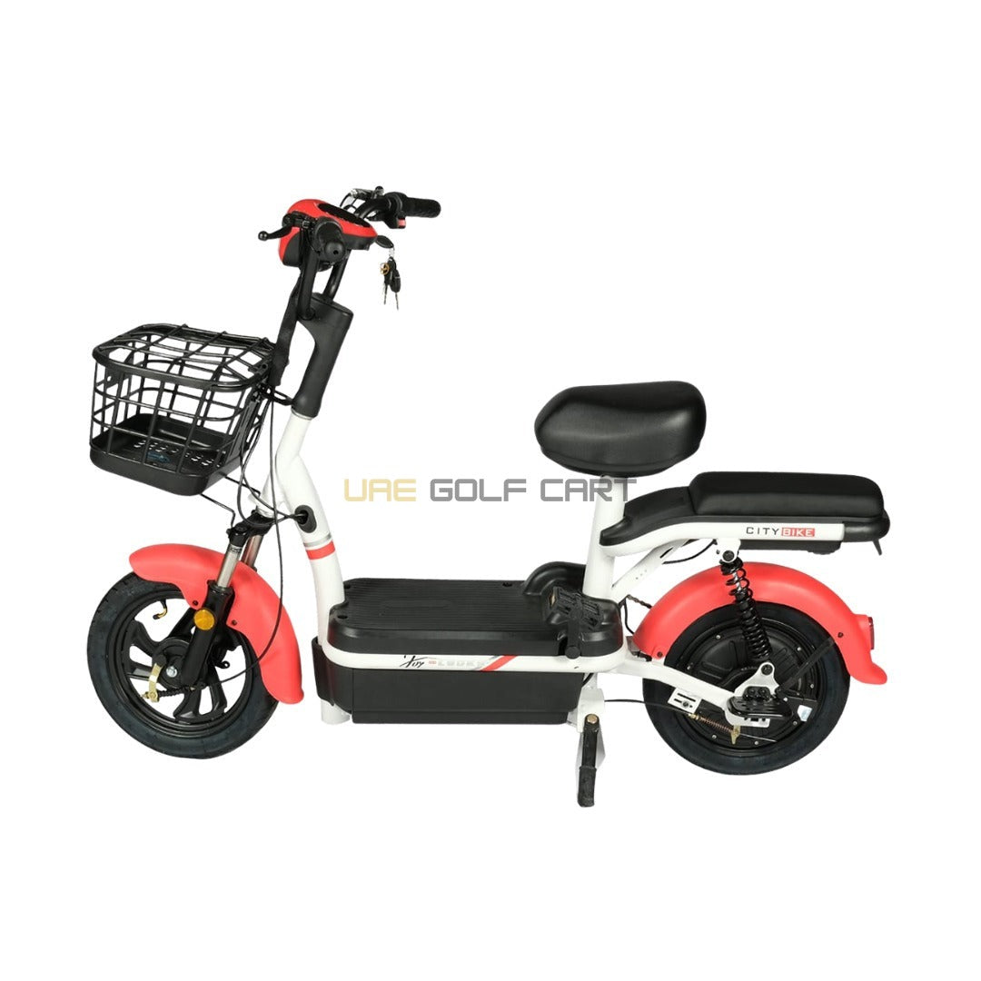 48V 350W 2-Seater Foldable Electric Scooter with Pedal and Removable Battery - Electric Grocery Bike - Photo 5 | UAE Golf Cart