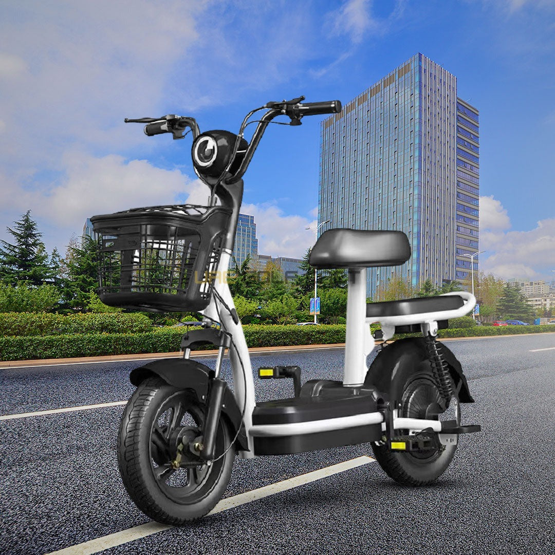 48V 350W 2-Seater Foldable Electric Scooter with Pedal and Removable Battery - Electric Grocery Bike - Photo 8 | UAE Golf Cart