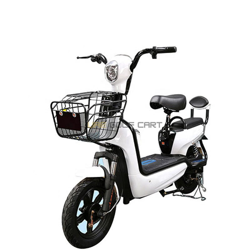 48V 350W Electric Scooter with Pedal Assist, 35 km/h Speed, 200 kg Load, Dual Seats, Front Basket, LED Light - Electric Grocery Bike - Photo 8 | UAE Golf Cart