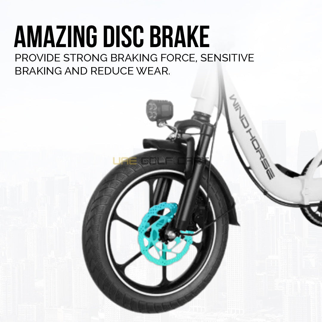 48V 350W Foldable Carbon Alloy Electric Bike 16" Tires 80kg Capacity - Electric Bikes - Photo 7 | UAE Golf Cart