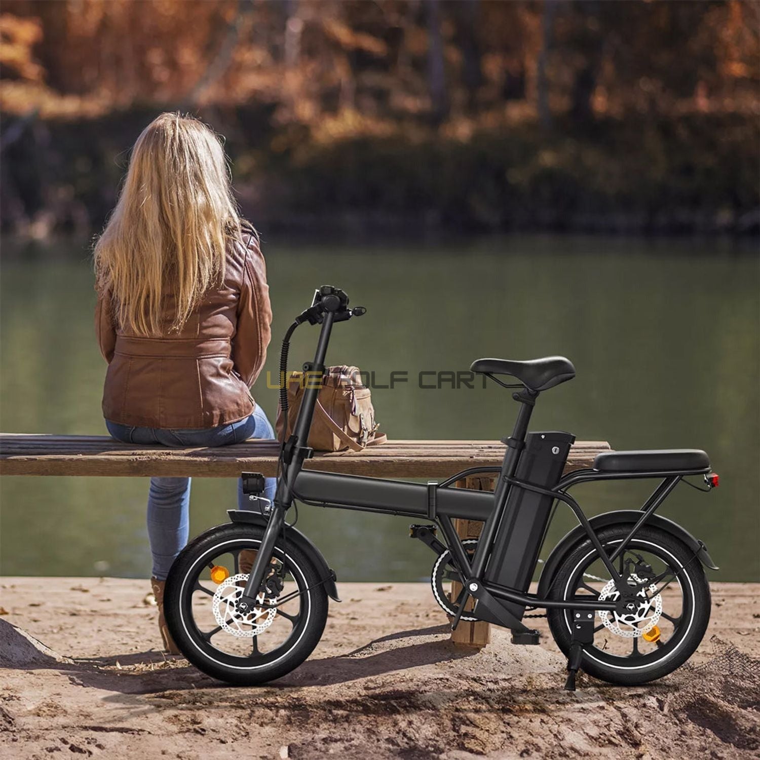 Buy 48V 350W Foldable Electric Bike with 25 MPH Top Speed, 16" Tires, 80kg Capacity, Waterproof Battery - Electric Bikes at UAE Golf Cart