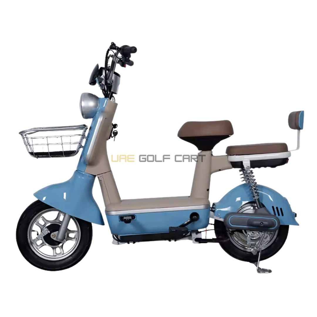 48V 450W Electric Scooter with Seat, 2 Person Capacity, 25 km/h Speed, 30 km Range, 14 Inch Tubeless Wheels - Electric Grocery Bike - Photo 9 | UAE Golf Cart