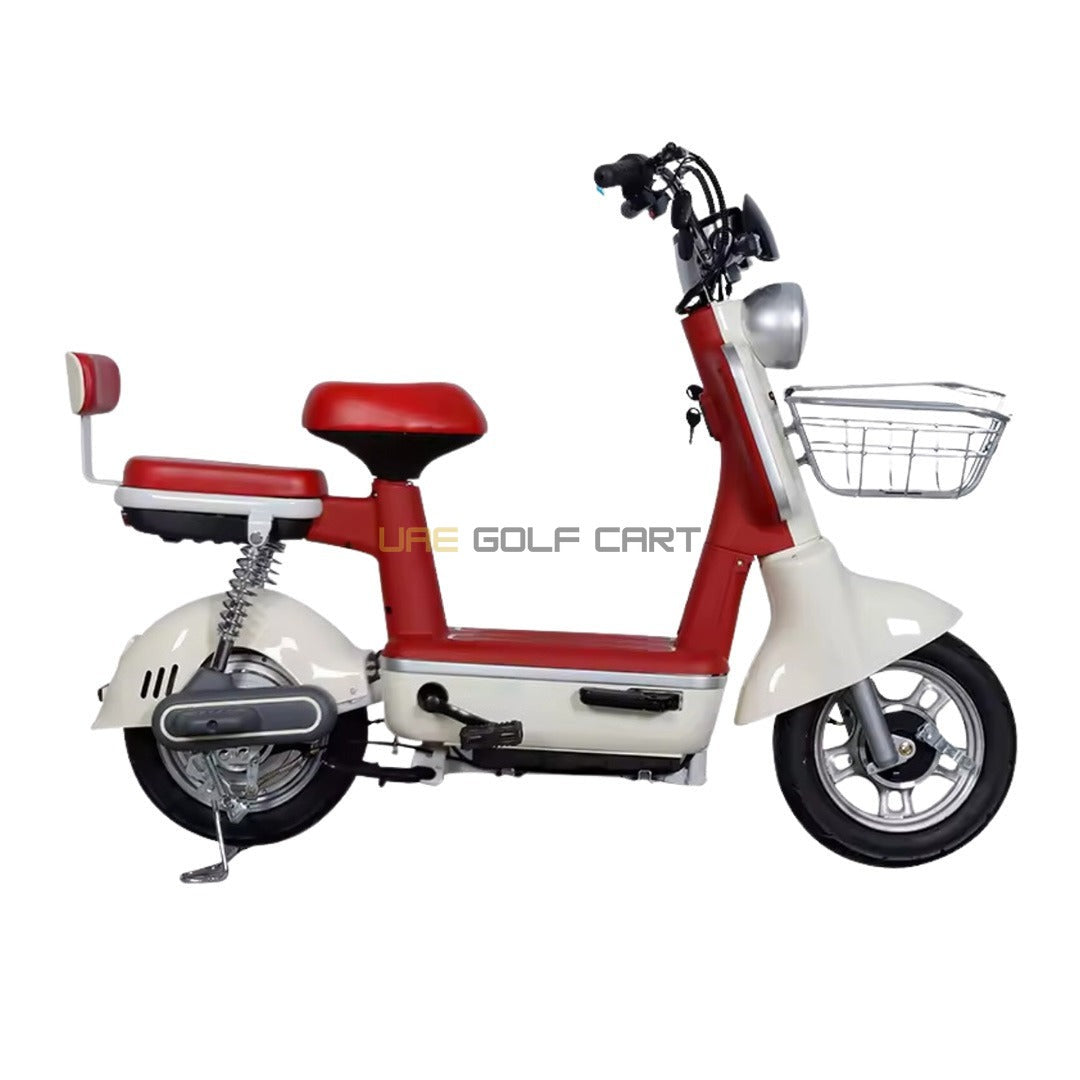 48V 450W Two-Seat Electric Pedal Scooter with Basket - Electric Bikes - Photo 5 | UAE Golf Cart