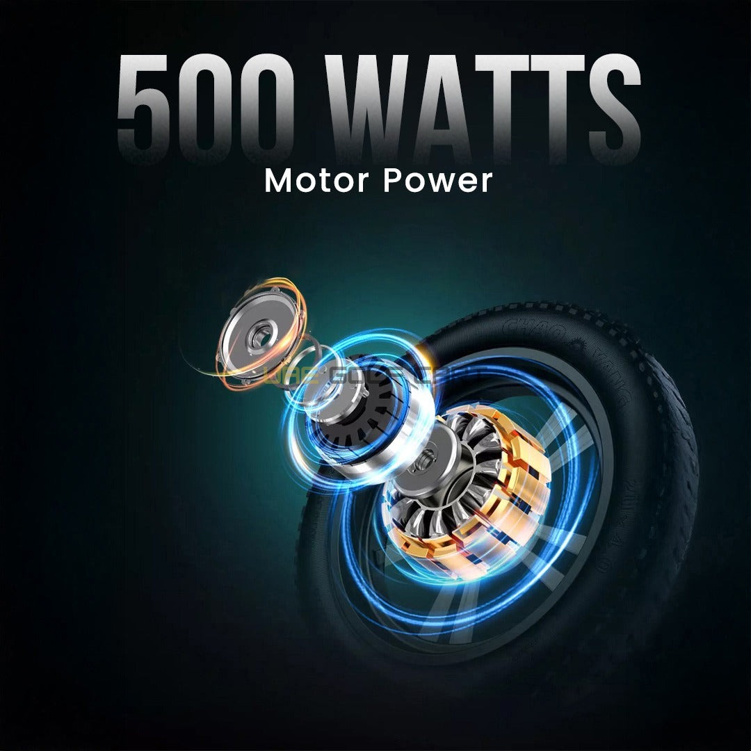 48V 500W 2-Seat Electric Scooter with Detachable Battery, 40 km Range, 40 km/h Top Speed, 14" Tires - Electric Motorbikes & Mopeds - Photo 9 | UAE Golf Cart