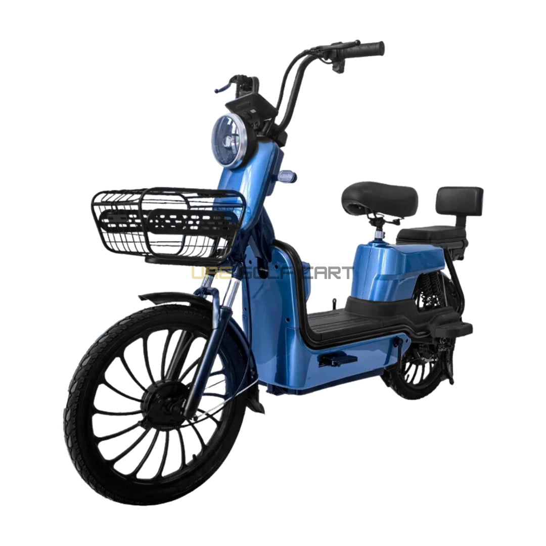 48V 500W 2-Seater Foldable Electric Bike with Disk Brakes and Ultra-Bright Headlight - Electric Bikes - Close Up | UAE Golf Cart