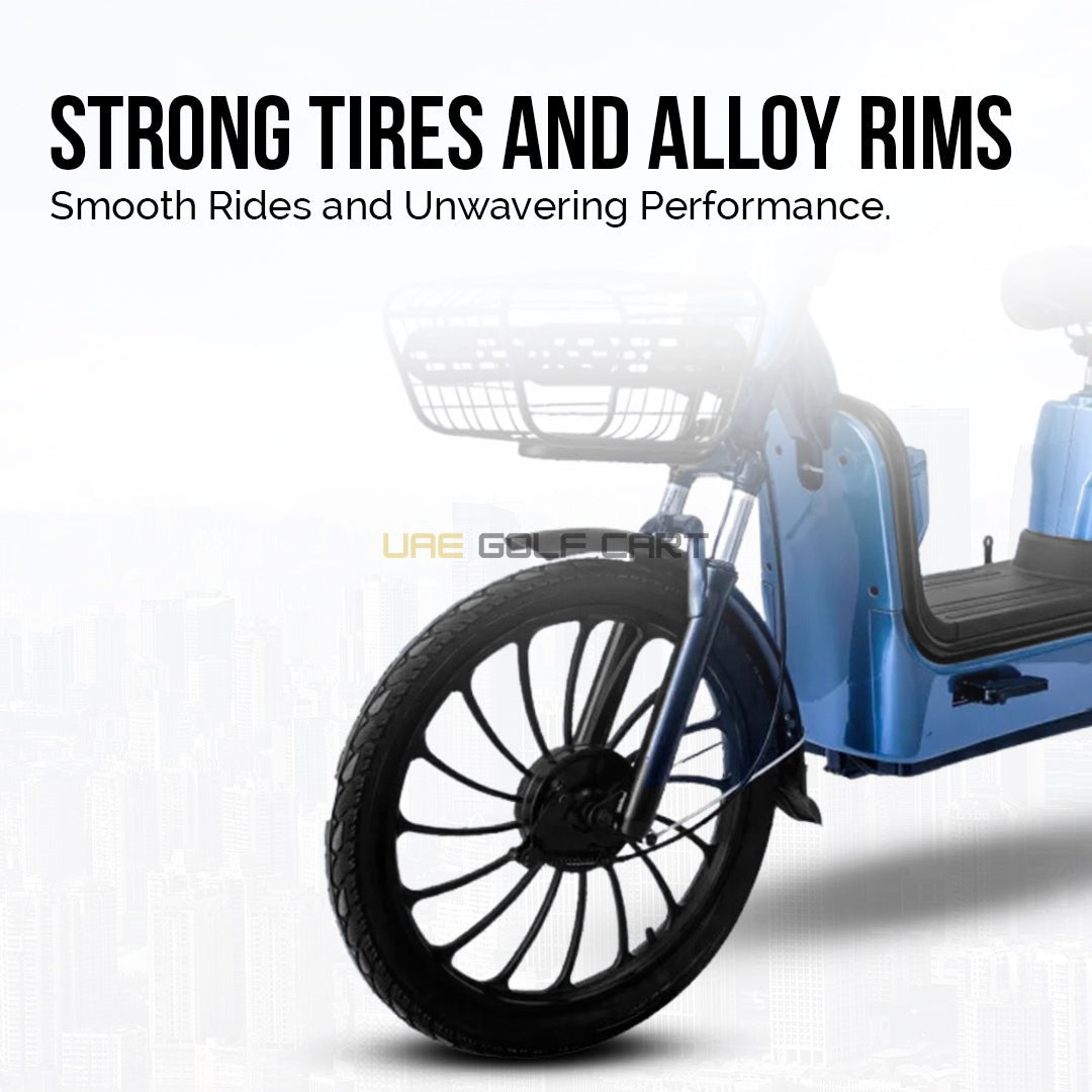 48V 500W Electric Bike with 20Ah Battery, 34 km/h Top Speed, 2‑Seater Foldable Grocery Delivery Bike - Electric Grocery Bike - Photo 9 | UAE Golf Cart