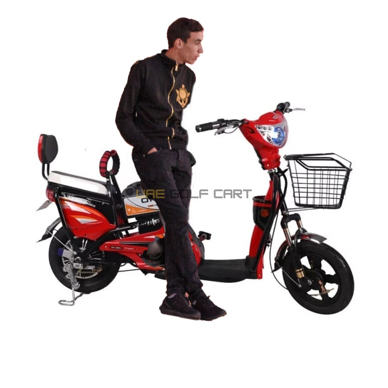 48V 500W Electric Scooter Bike with Pedals and Front Basket - Electric Bikes - Photo 28 | UAE Golf Cart