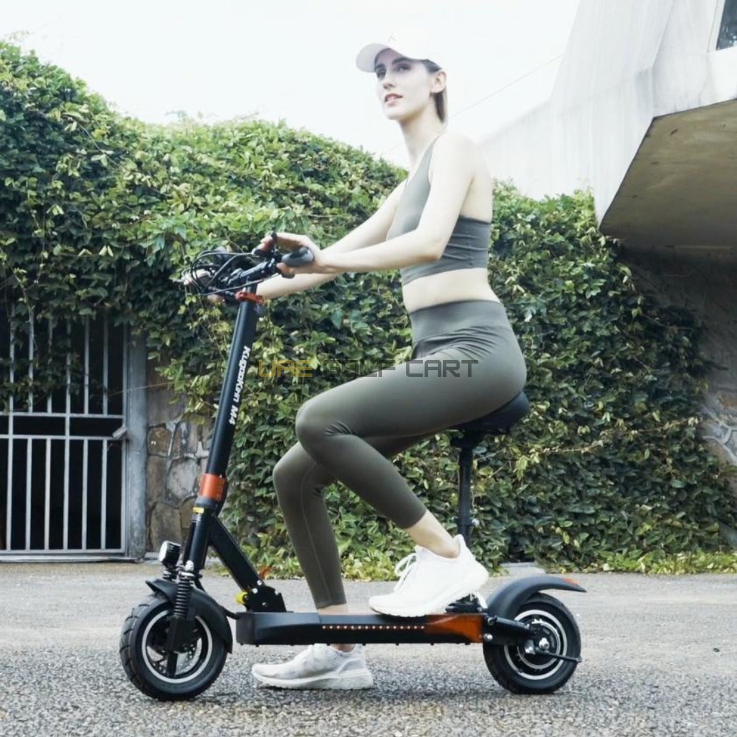 Buy 48V 500W Folding Electric Scooter with Seat, 10-inch Wheels, 50 km/h Top Speed, 70 km Range, 120 kg Load, 25.5 kg - Foldable Electric Scooters at UAE Golf Cart