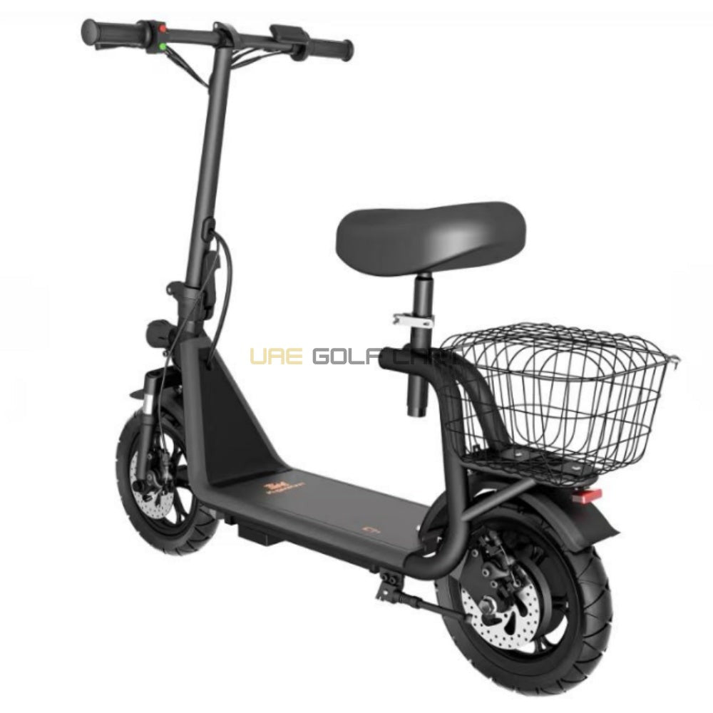 48V 500W Folding Electric Scooter with Seat, Basket, 12‑inch Inflatable Wheels and Hydraulic Shock Absorbers - Foldable Electric Scooters - Photo 9 | UAE Golf Cart