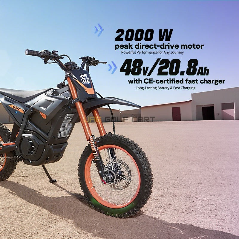 48V Electric Off Road Dirt Bike 2000W 75 km/h - Electric Dirt Bikes - Photo 17 | UAE Golf Cart