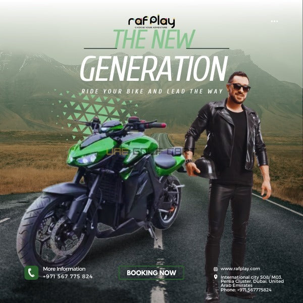 5000W Racing Electric Motorcycle with 72V 32Ah Battery, 140 km/h Top Speed, Disc Brakes, 150kg Weight - Electric Motorbikes & Mopeds - Close Up | UAE Golf Cart