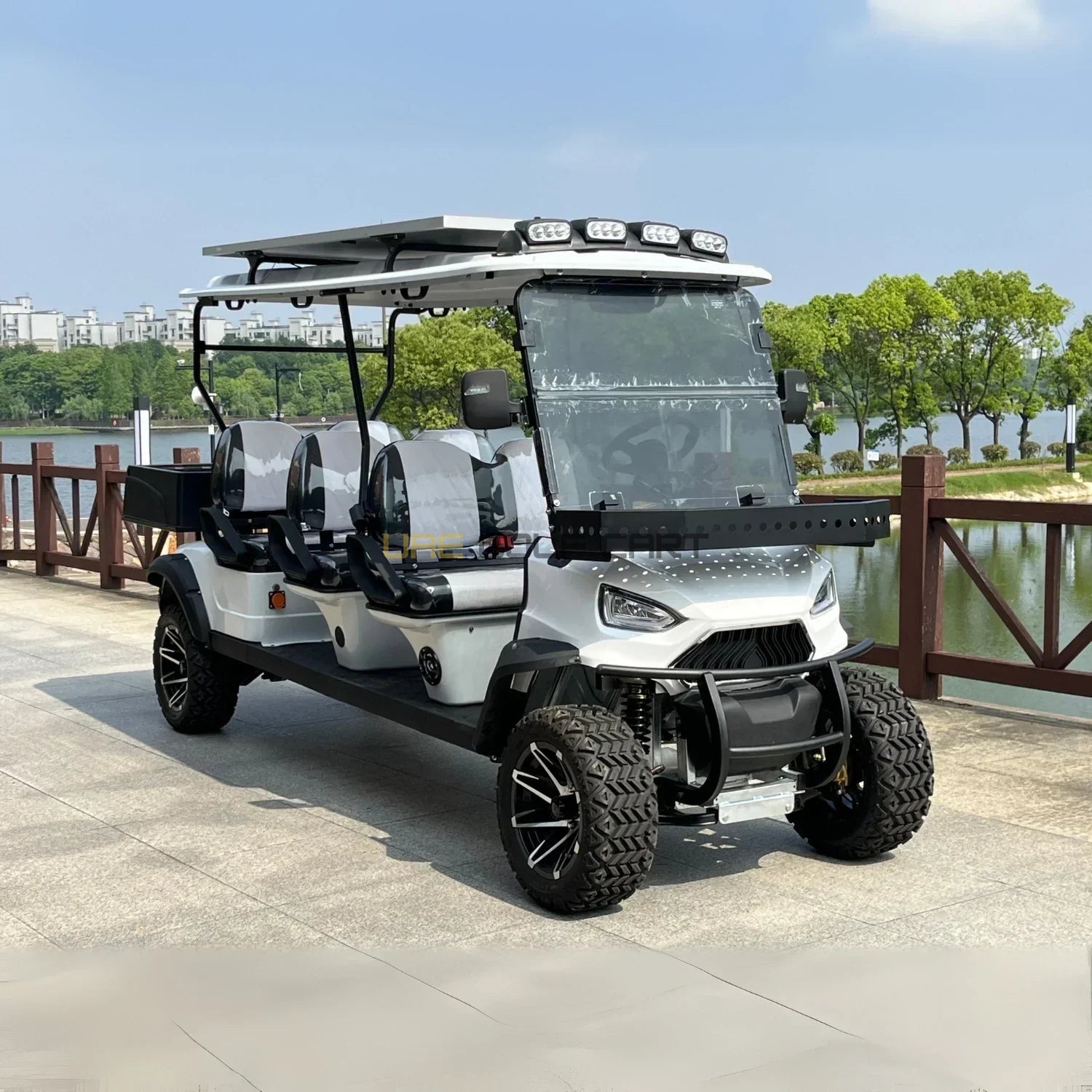 Buy 6 Seater Off Road Electric Golf Cart with Lithium Battery and Solar Panel - Utility Golf Carts - 6 Seater at UAE Golf Cart