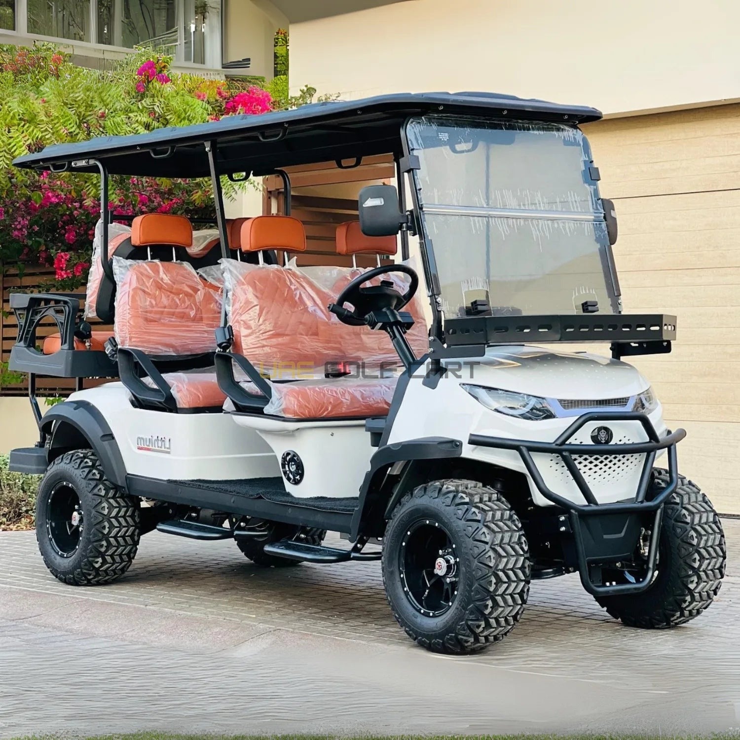 Buy 6 Seater Off Road Electric Golf Cart with Lithium Battery and Touchscreen - Normal Golf Carts - 4+2 Seater at UAE Golf Cart