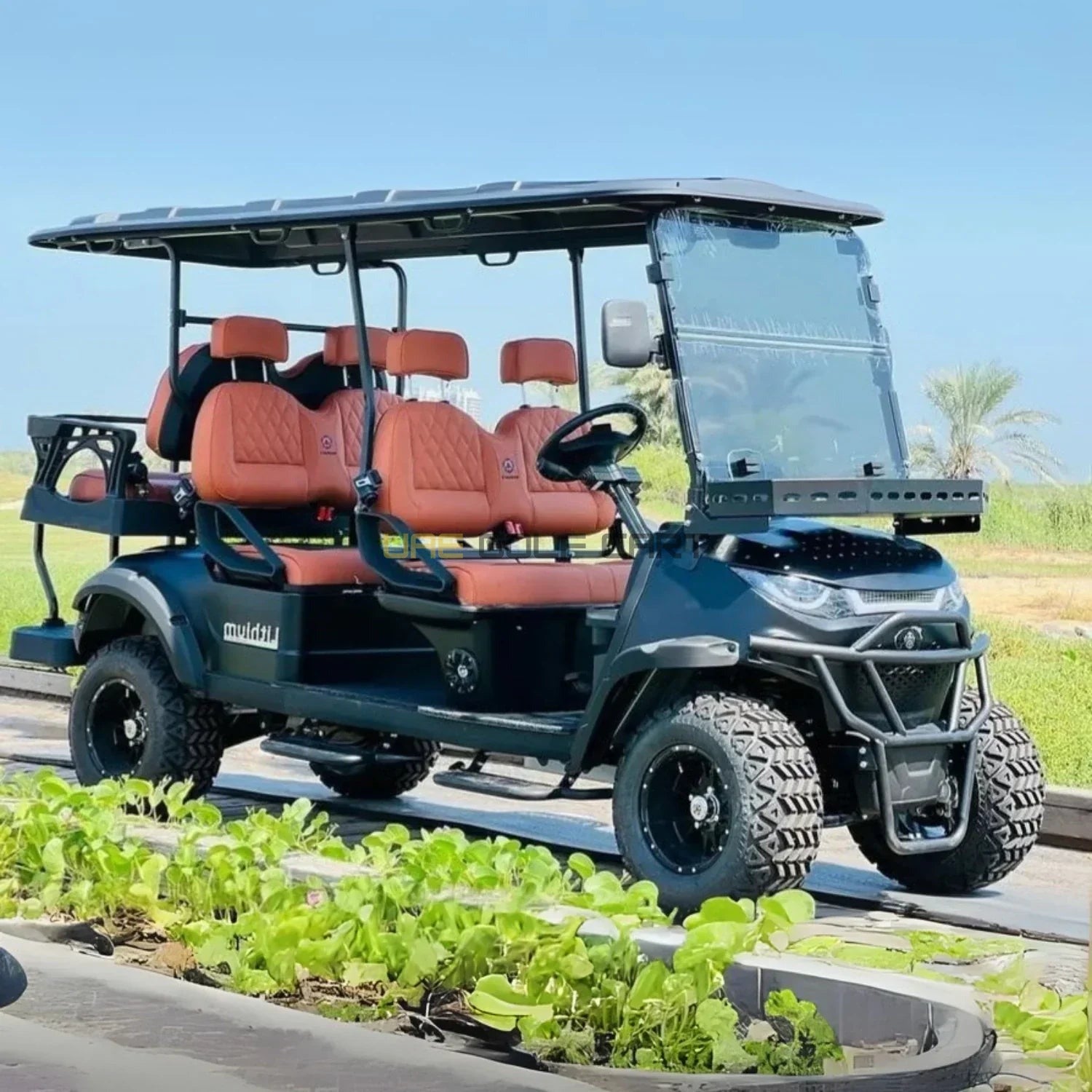 Buy 6 Seater Off Road Electric Golf Cart with Lithium Battery and Touchscreen - Normal Golf Carts - 4+2 Seater at UAE Golf Cart