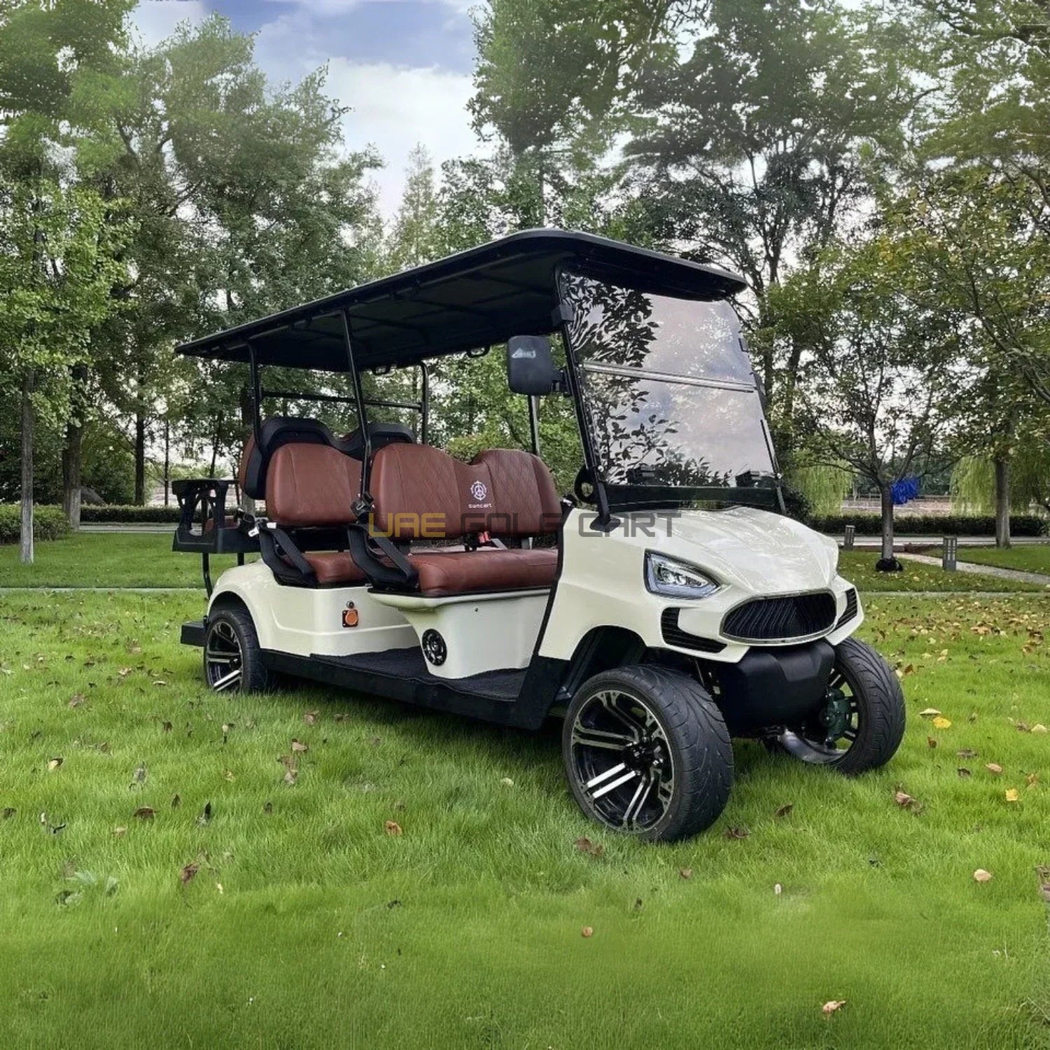 Buy 6 Seater On Road Electric Golf Cart with 100 km Range Lithium Battery - Normal Golf Carts - 4+2 Seater at UAE Golf Cart