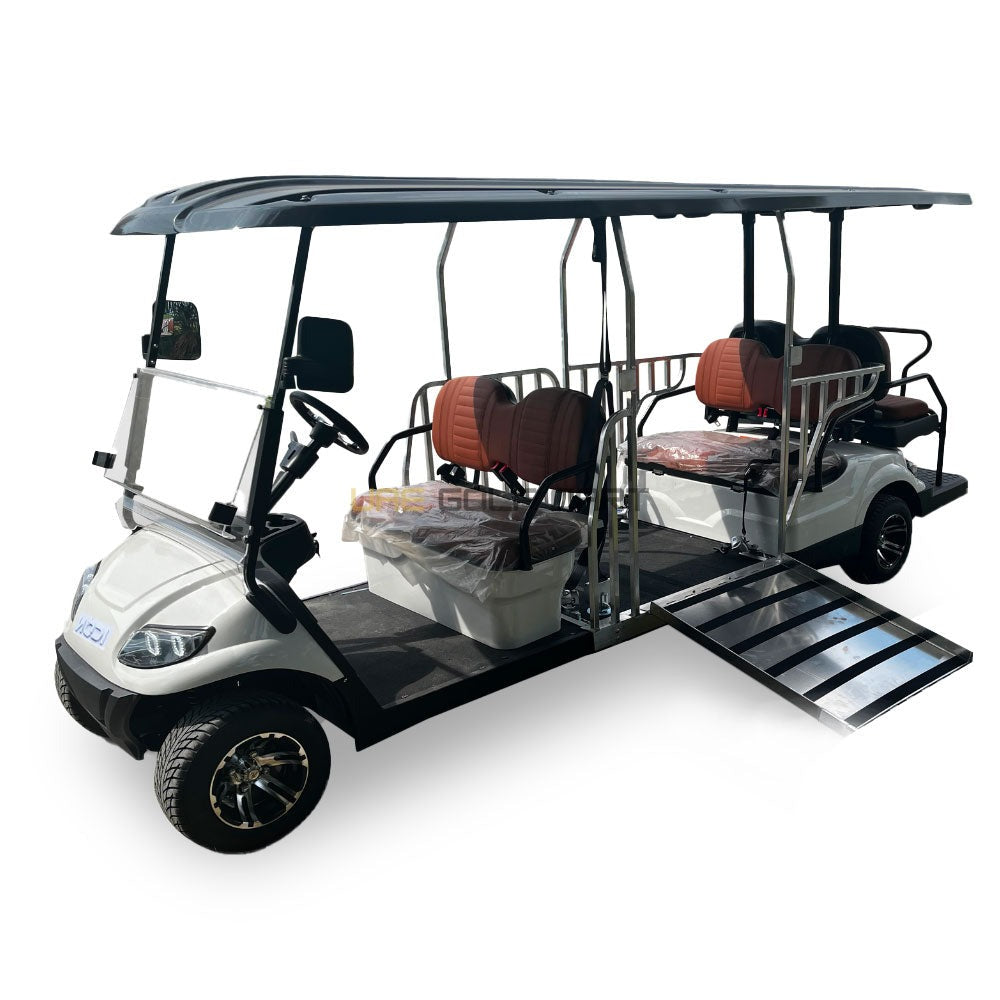 6 Seater Wheelchair Accessible Golf Cart with Fold Down Ramp and Lithium Battery - Utility Golf Carts - 6 Seater | UAE Golf Cart