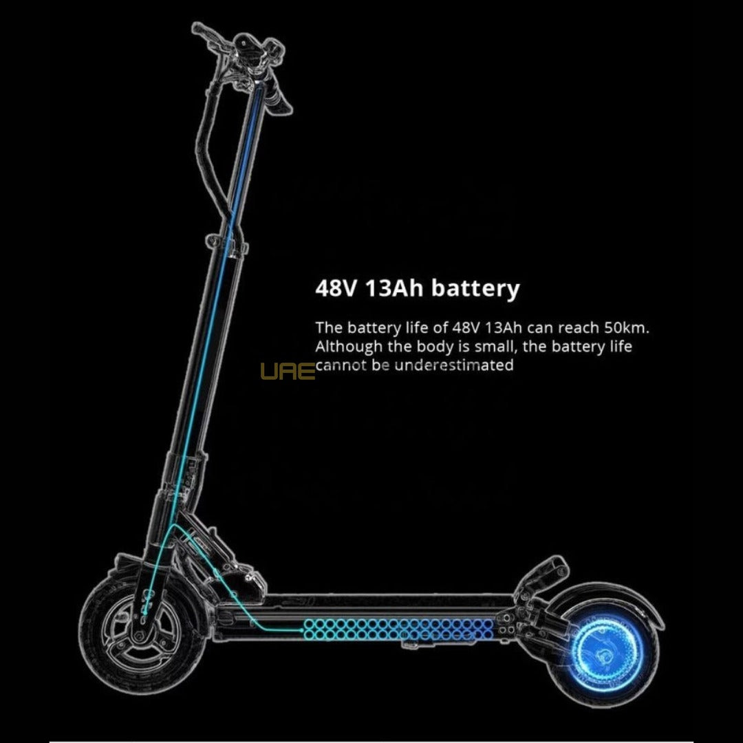 600W Electric Scooter 45 km/h Max Speed 13Ah Battery 20kg Weight 120kg Load Capacity - Foldable Electric Scooters - Photo 6 | UAE Golf Cart