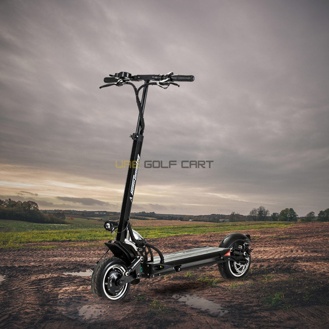 Buy 60V 23.4Ah 3600W Electric Scooter with 10" Tubeless Tires, Dual Disc and Magnet Brakes, Foldable, 25 km/h Speed, 120kg Load - Foldable Electric Scooters at UAE Golf Cart