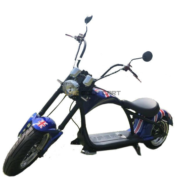 60V 3000W Electric Scooter with 30 MPH Speed, 200kg Load, Foldable Seat, Hydraulic Disc Brakes - Electric Motorbikes & Mopeds - Close Up | UAE Golf Cart