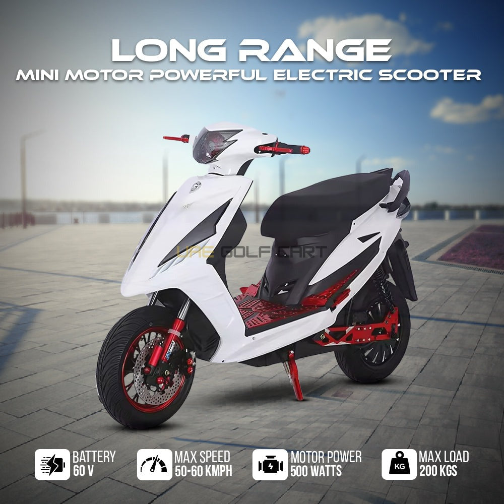 60V 500W 2-Seat Electric Moped with LED Lights, 30-40km Range, 200kg Load Capacity - Electric Grocery Bike - Photo 7 | UAE Golf Cart