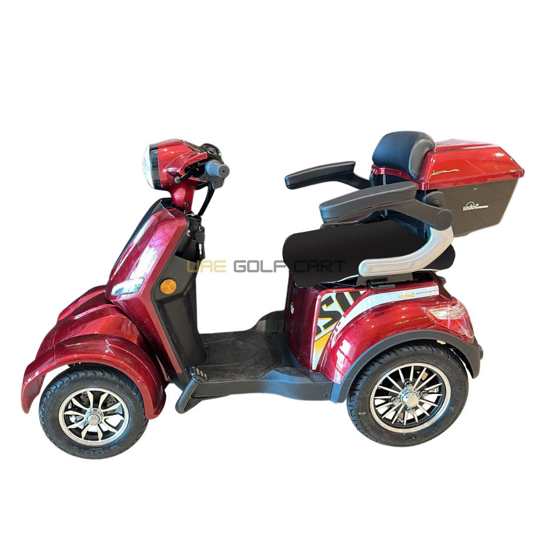 60V 600W 4 Wheel Electric Scooter with Seat, Storage Compartment, LED Light and Reverse Gear - Electric Motorbikes & Mopeds - Close Up | UAE Golf Cart