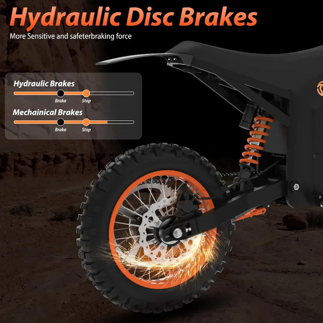 UAE Golf Cart 48V 1500W Electric Dirt Bike with 21Ah Battery, Hydraulic Suspension, 14" Front Tire, 12" Rear Tire, 45‑55 km/h Top Speed - View 26