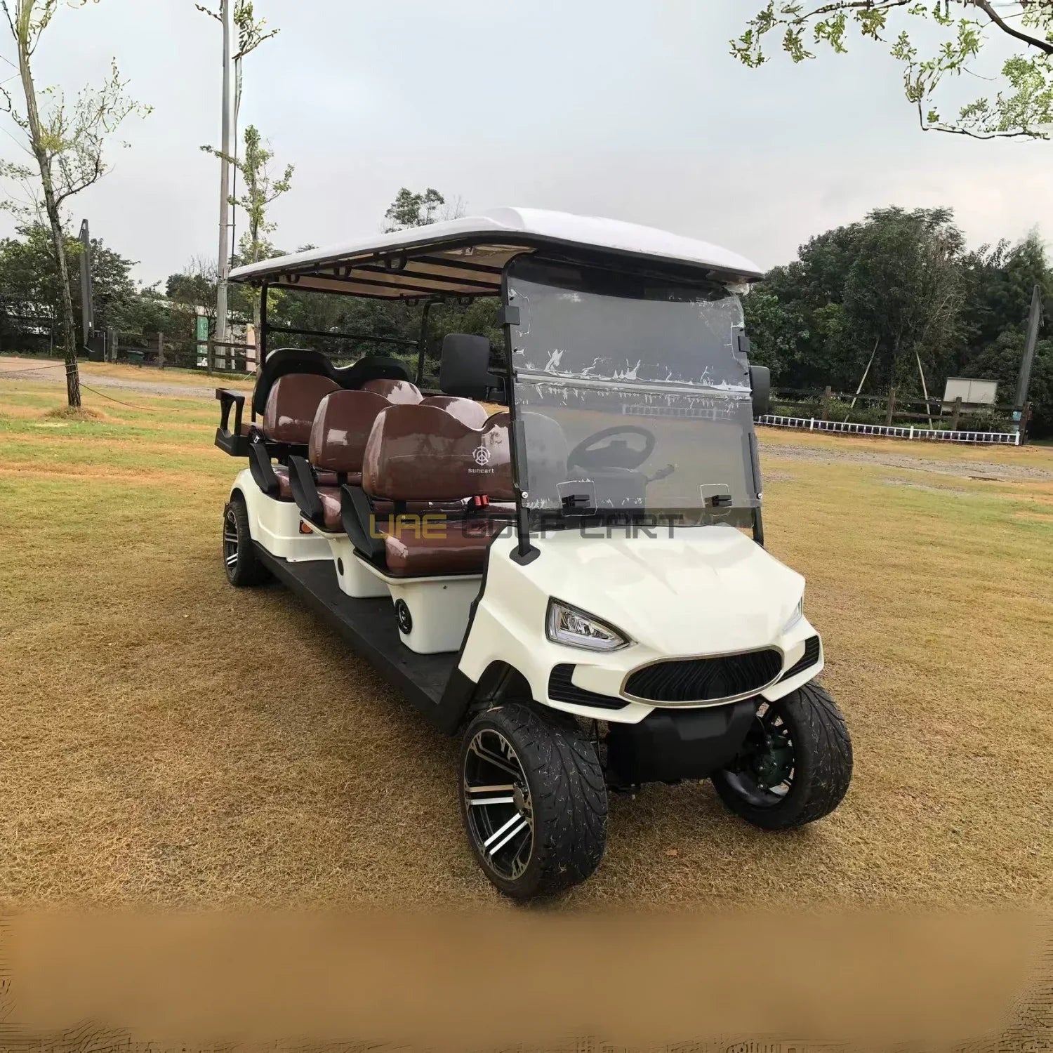 Buy 8 Seater On Road Electric Golf Cart with Lithium Battery and Camera Display - Normal Golf Carts - 6+2 Seater at UAE Golf Cart
