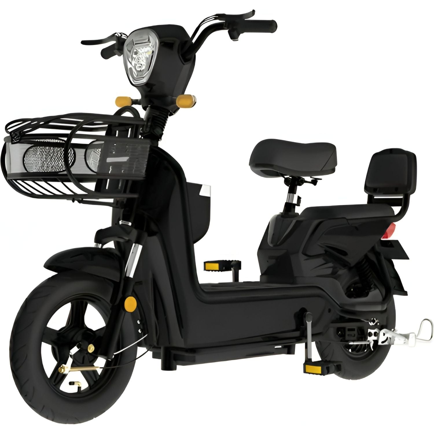 UAE Golf Cart 48V 350W Electric Scooter with Pedal Assist, 35 km/h Speed, 200 kg Load, Dual Seats, Front Basket, LED Light