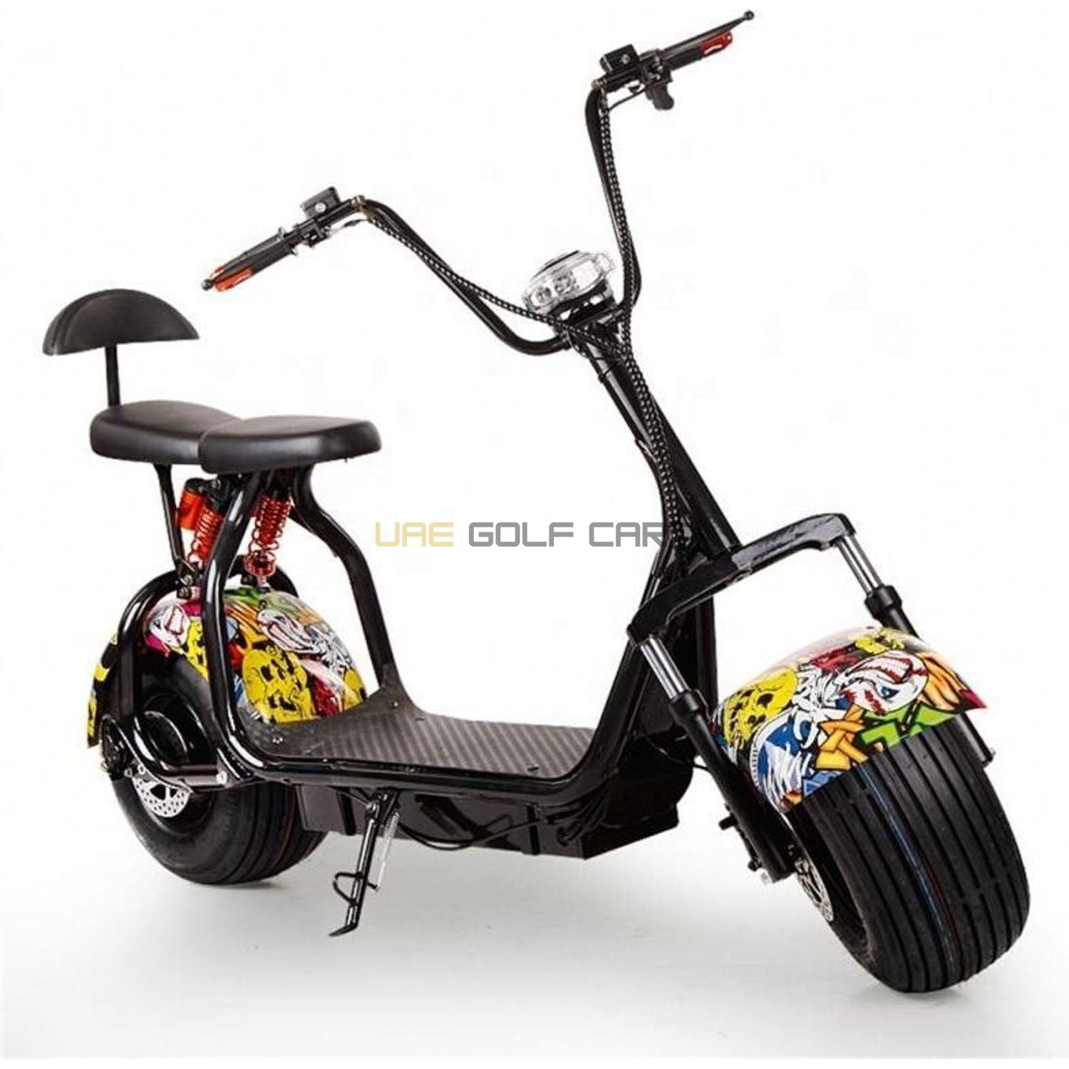 Buy Coco City Harley Fat Tire Electric Scooter 60V 1500W 35km/h 180kg Capacity - Electric Motorbikes & Mopeds at UAE Golf Cart