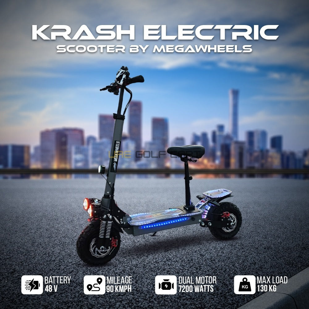Buy Dual Motor Foldable Electric Scooter 7200W 48V 15Ah 120kg Load 70-90 km/h - Foldable Electric Scooters at UAE Golf Cart