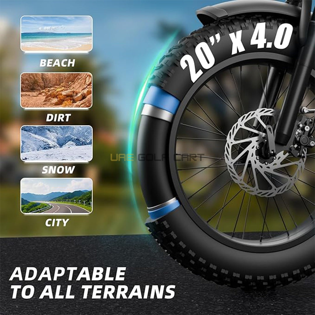 Electric Bike for Adults 48V Removable Battery Pedal Assist E-Bike 750W Motor - Electric Bikes - Photo 9 | UAE Golf Cart