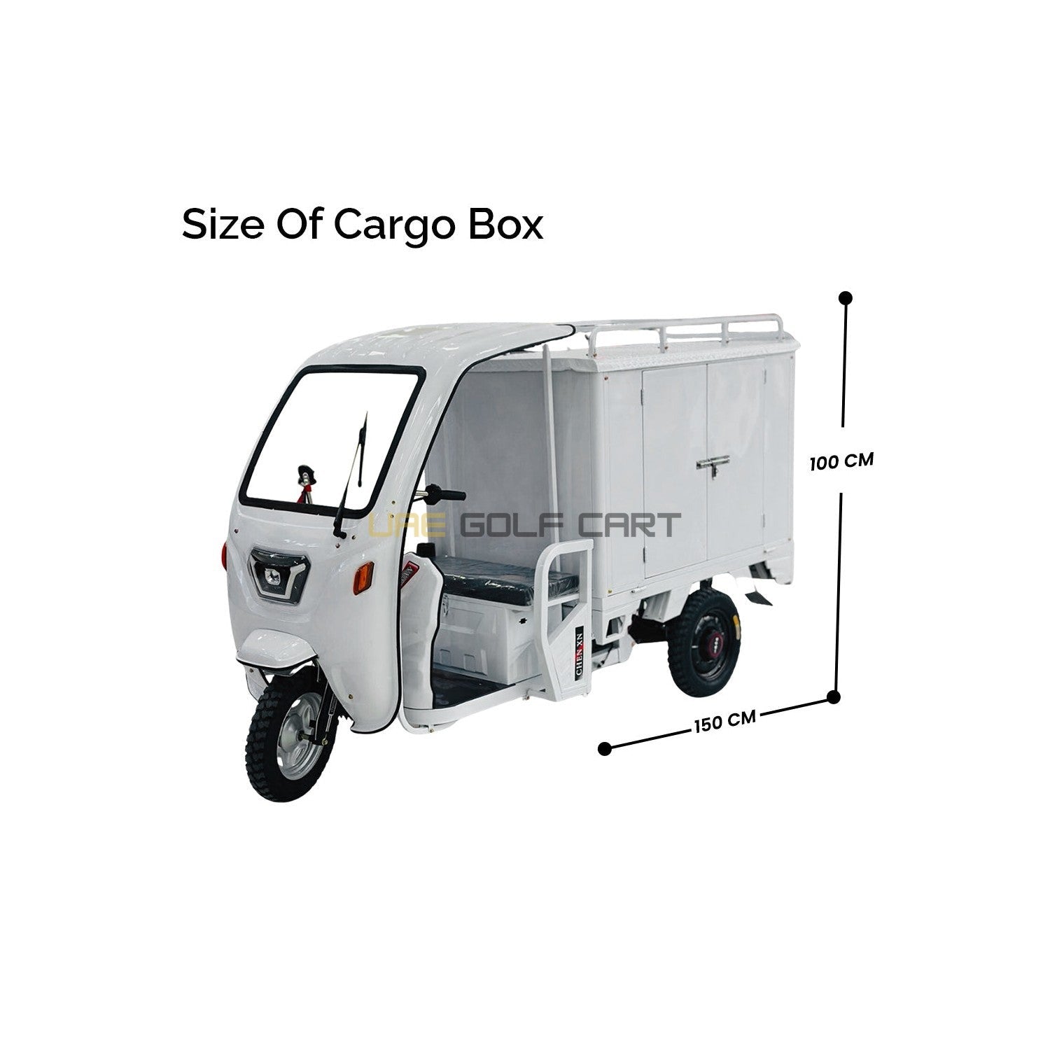 Electric Cargo Scooter UAE Golf Cart KV-KDC 60V 1200W 500kg Closed Cabin 1.5M Delivery Tricycle UAE - Cargo Bikes - Close Up | UAE Golf Cart