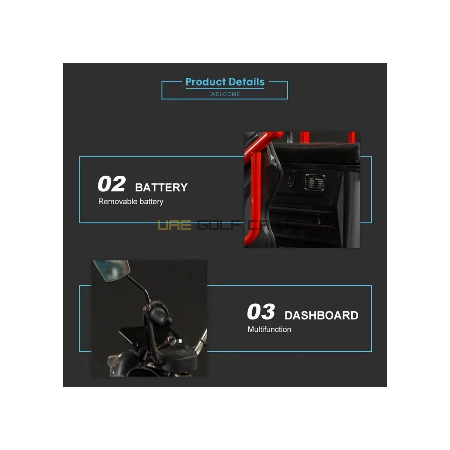Electric Cargo Tricycle UAE Golf Cart Hydraulic 1800W 60V 600kg 1.6M Sunroof Disc Brakes UAE - Cargo Bikes - Photo 10 | UAE Golf Cart
