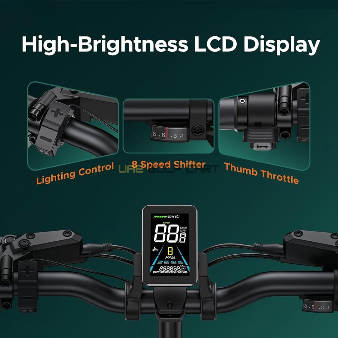 Electric Scooter 25 km/h 110 km Range Folding 52V 16Ah 31.6 kg - Electric Bikes - Photo 4 | UAE Golf Cart