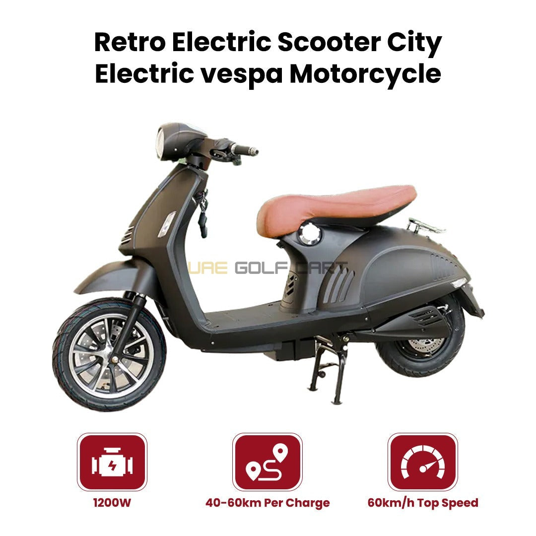 Electric Scooter 60V 1200W Removable Lithium Battery with Wide Seating - Electric Motorbikes & Mopeds - Photo 12 | UAE Golf Cart