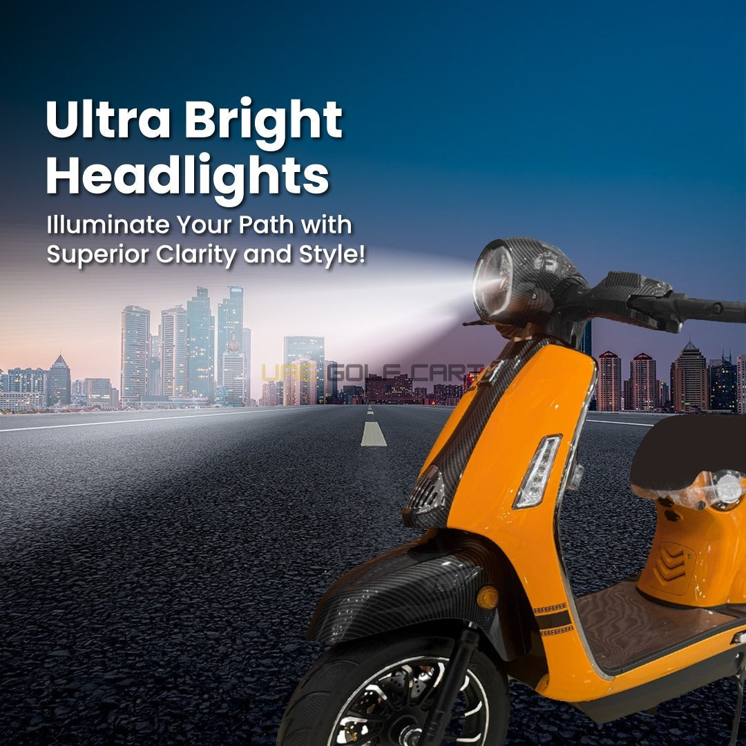Electric Scooter 60V 1200W Removable Lithium Battery with Wide Seating - Electric Motorbikes & Mopeds - Photo 4 | UAE Golf Cart